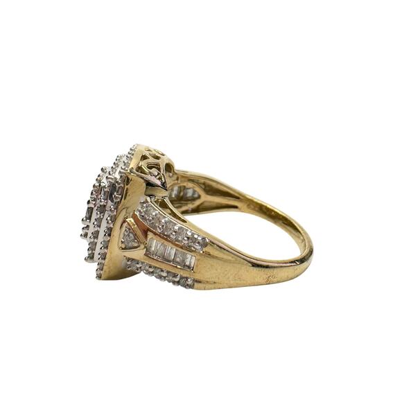 Beautiful 1.00 Carat Natural Cushion Cut Diamond Ring (14kt Gold Overlay) Size 7 - Picture 5 of 17